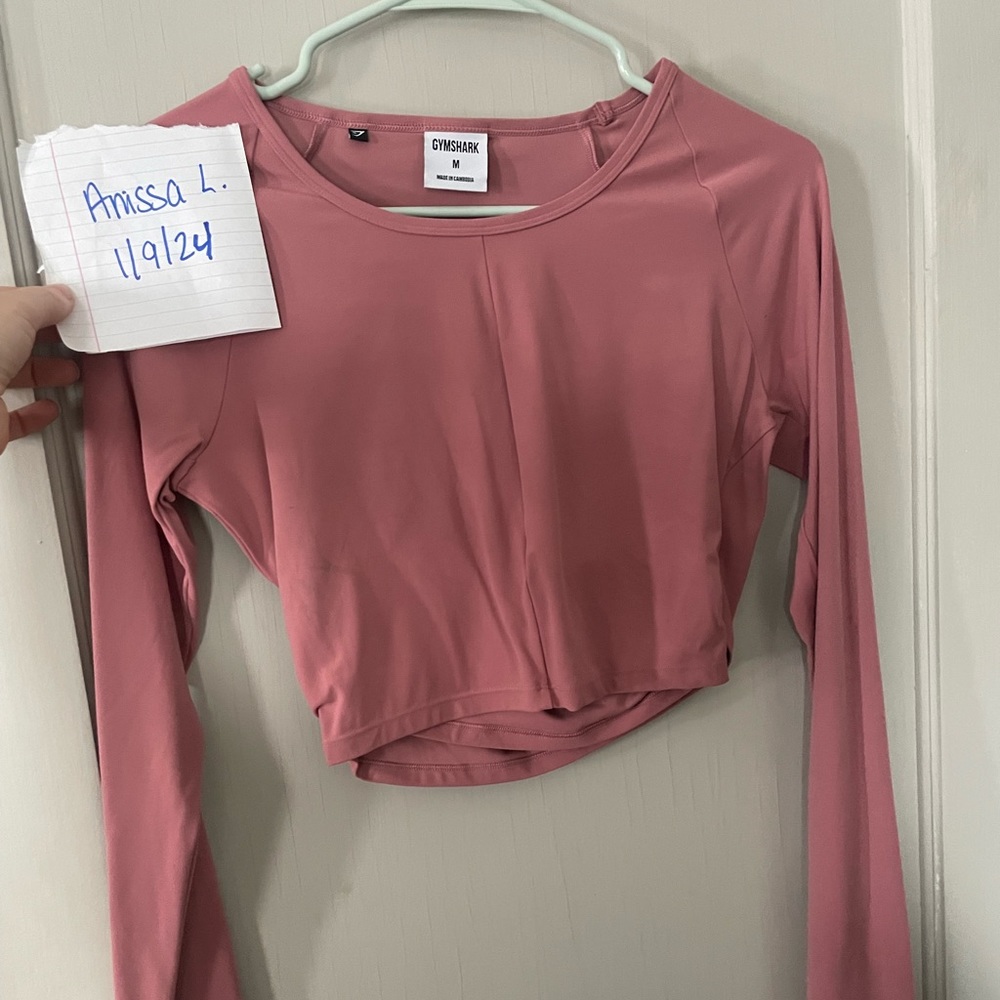 Gymshark x Whitney Simmons long sleeve crop. Size medium